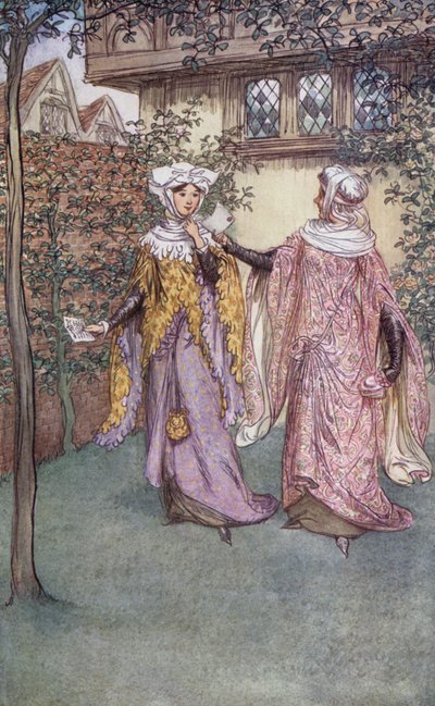 Illustration pour Les Joyeuses Commères de Windsor - Hugh Thomson