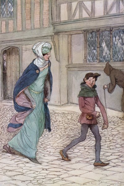 Illustration pour Les Joyeuses Commères de Windsor - Hugh Thomson