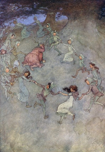 Illustration pour "Les Joyeuses Commères de Windsor" - Hugh Thomson