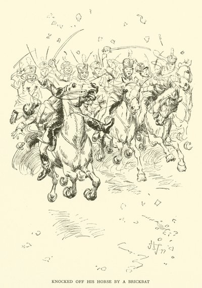 Renversé de son cheval par une brique - Hugh Thomson