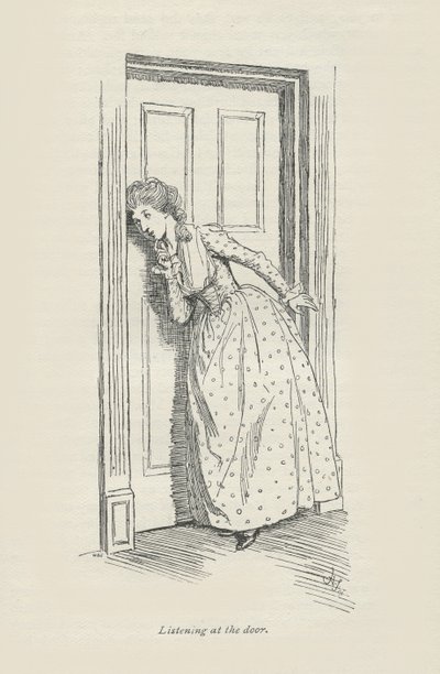 Écoutant à la porte, 1896 - Hugh Thomson