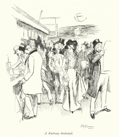 Londres : Un kiosque à journaux de gare - Hugh Thomson