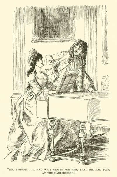 M. Esmond... avait écrit des vers pour elle, qu