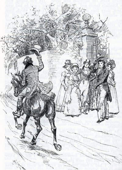 "M. Perry passant à cheval" (illustration) - Hugh Thomson