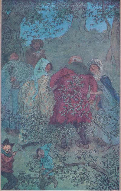 Maintenant, bon Sir John, comment vivent vos femmes de Windsor (illustration de Les Joyeuses Commères de Windsor) - Hugh Thomson