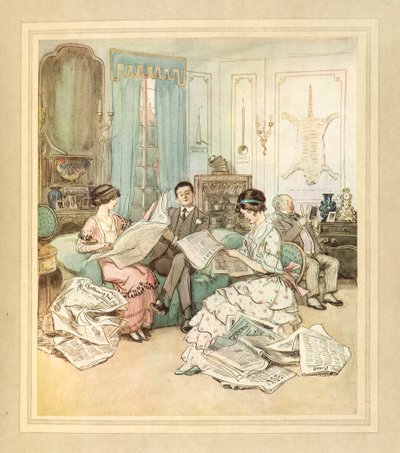 Lecture de journaux, de 