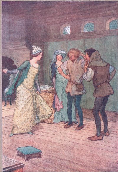 Videz-le dans le fossé boueux (illustration de Les Joyeuses Commères de Windsor) - Hugh Thomson