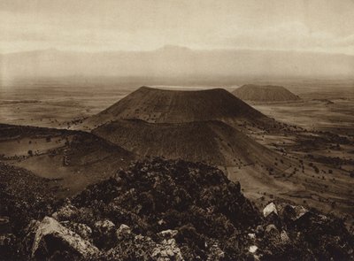 Mexique : Santa Catarina et La Caldera, volcans éteints dans la banlieue de la capitale Mexico (photo n/b) - Hugo Brehme