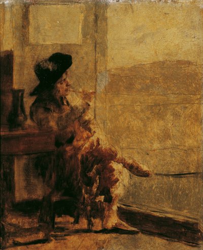 Fumeur assis - Hugo Charlemont