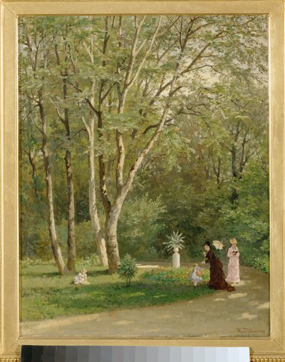 Dans un jardin viennois - In a Viennese garden ... (painting on canvas) - Hugo Darnaut