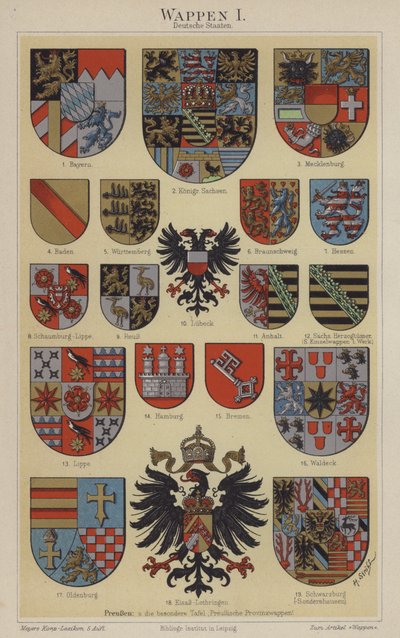 Armoiries des États allemands - Hugo Gerard (after) Strohl