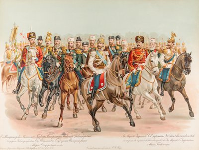 Portrait équestre de Nicolas II de Russie - Hugo Karlovich Bakmanson