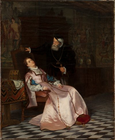 Gustav Vasa trouve sa consort Catherine Stenbock endormie et l