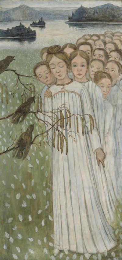 Chanson folklorique Kansanlaulu, 1894 - Hugo Simberg