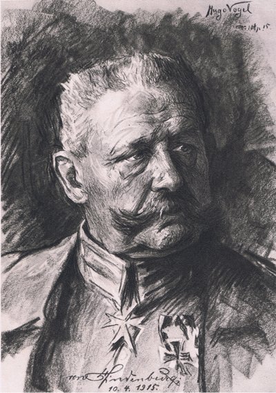Le nouveau maréchal Vorwarts, illustration de Hindenburg publiée par Daterlandischer Derlag C U Weller Berlin, 1922 - Hugo Vogel