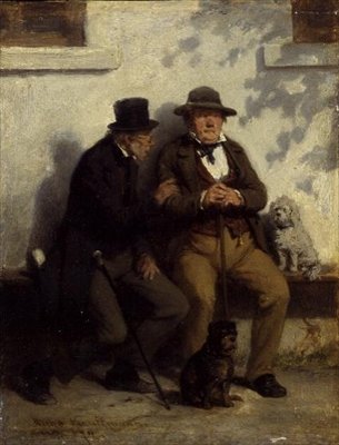 Deux hommes avec leurs chiens - Hugo Wilhelm Kauffman