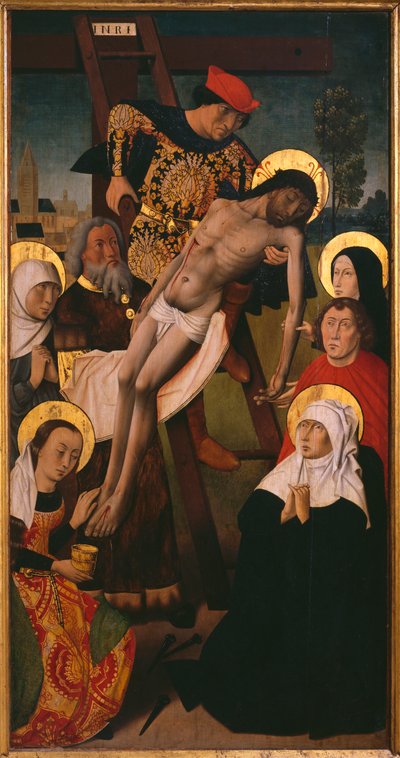 Triptyque de la Passion, la Descente de Croix, panneau droit - Hugo van der (studio of) Goes
