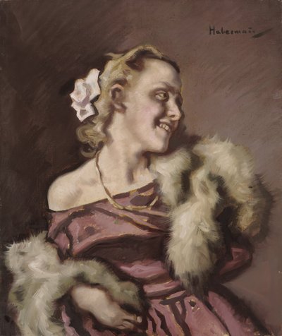 Portrait de femme - Hugo von Habermann