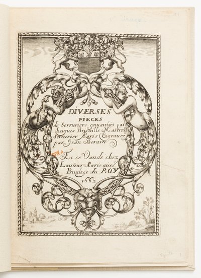 Page de titre, de Diverses pièces de serruriers - Hugues Brisville