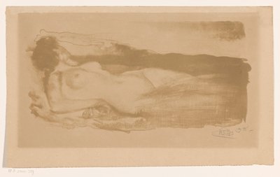 Femme nue allongée - Huib Luns (signed by artist)