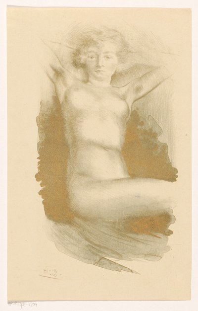 Femme nue assise - Huib Luns