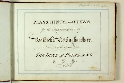 Livre Rouge : Welbeck - Humphry Repton