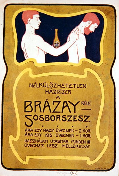 Publicité hongroise pour Eau de Toilette Brazay, vers 1900 - Hungarian School