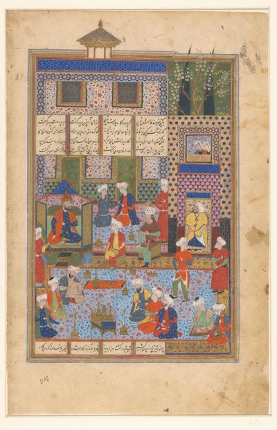 Rustam prend congé de Shah Kai Khusrau - Husain Mirza Baiqara van Herat (manner of)