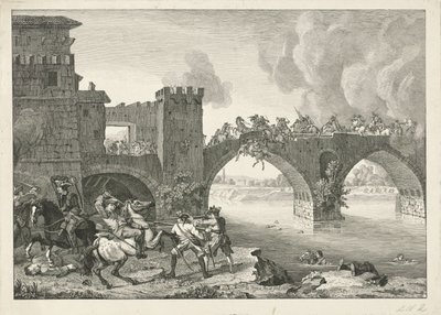 Combat sur un pont - Hyacinth de La Pegna