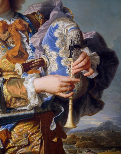 Gaspard de Gueidan jouant de la cornemuse, détail - Hyacinthe Francois Rigaud