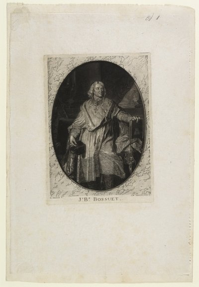 J.B. Bossuet (en pied), gravé par Jean-Baptiste de Grateloup - Hyacinthe Francois Rigaud