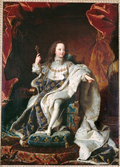 Louis XV enfant ... (peinture sur toile) - Hyacinthe Francois Rigaud