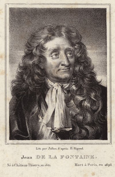 Portrait de Jean de La Fontaine - Hyacinthe Francois Rigaud
