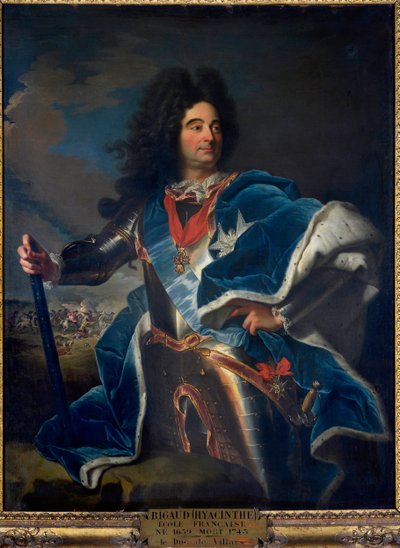 Portrait de Louis Claude Hector Duc de Villars, maréchal de France (1652-1734) Il porte le collier de l