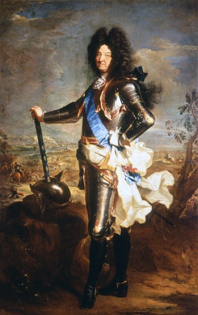 Portrait de Louis XIV, le Roi Soleil (1638 - 1715). Huile par Hyacinthe Rigaud, nommé portraitiste du Roi. - Hyacinthe Francois Rigaud