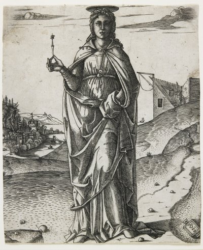Sainte Lucie, c.1510 (gravure) - I.I.C.A. Master