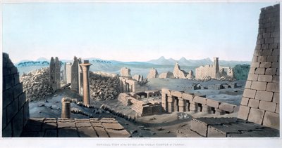 Vue générale des ruines du grand temple de Karnak, Égypte, 1820 - I Clark