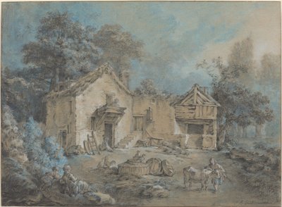 Scène de ferme - I Jean Baptiste Hüet