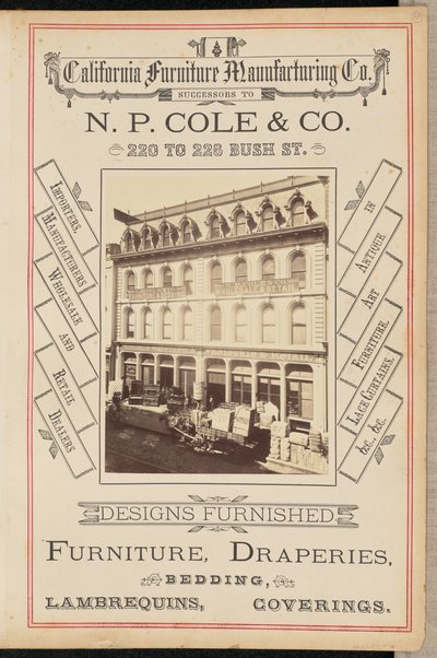 [California Furniture Manufacturing Company, San Francisco] - I. W. Taber