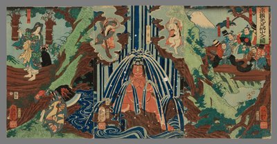 Minamoto Yorimitsu au mont Ashigara - Ichieisai Yoshitsuya