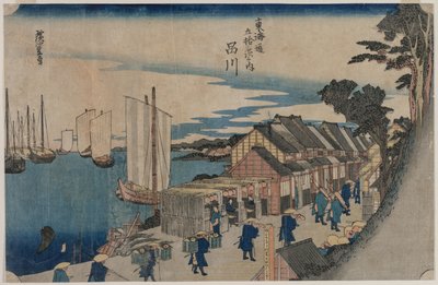 Shinagawa de la série Cinquante-trois Stations du Tokaido - Ichiryusai Hiroshige II