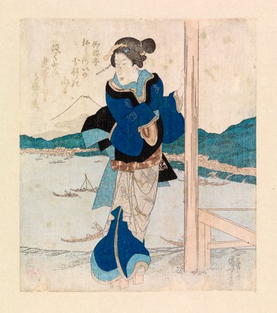 Geisha sur le balcon d