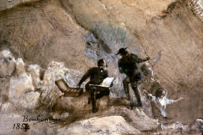 Ignace François Bonhomme peignant en plein air - Ignace Francois Bonhomme