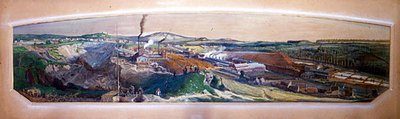 Paysage industriel dans le bassin houiller de Blanzy, Saône-et-Loire - Ignace Francois Bonhomme