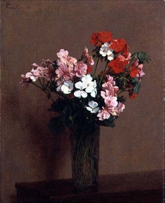 Géraniums - Ignace Henri Jean Fantin Latour