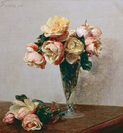 Rose - Ignace Henri Jean Fantin Latour