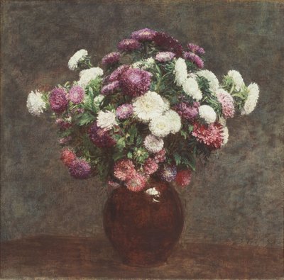 Asters dans un vase - Ignace Henri Jean Fantin-Latour