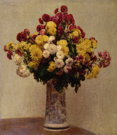 Chrysanthèmes dans un vase, 1873 - Ignace Henri Jean Fantin Latour