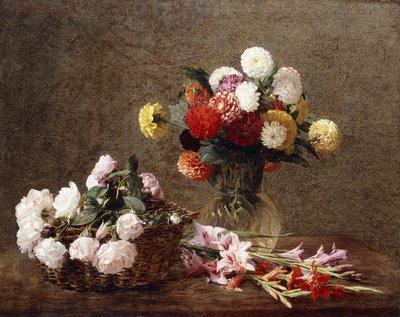 Dahlias - Ignace Henri Jean Fantin Latour