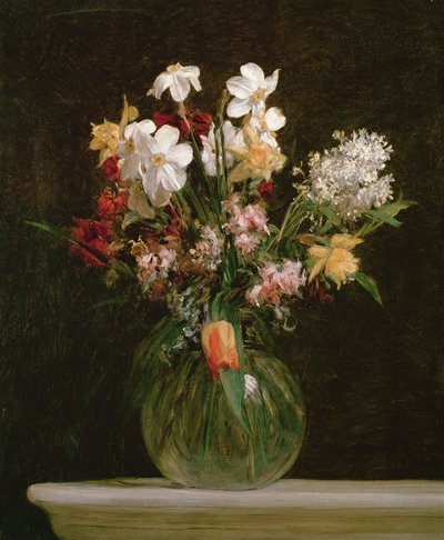 Narcisses Blancs, Jacinthes et Tulipes, 1864 - Ignace Henri Jean Fantin Latour